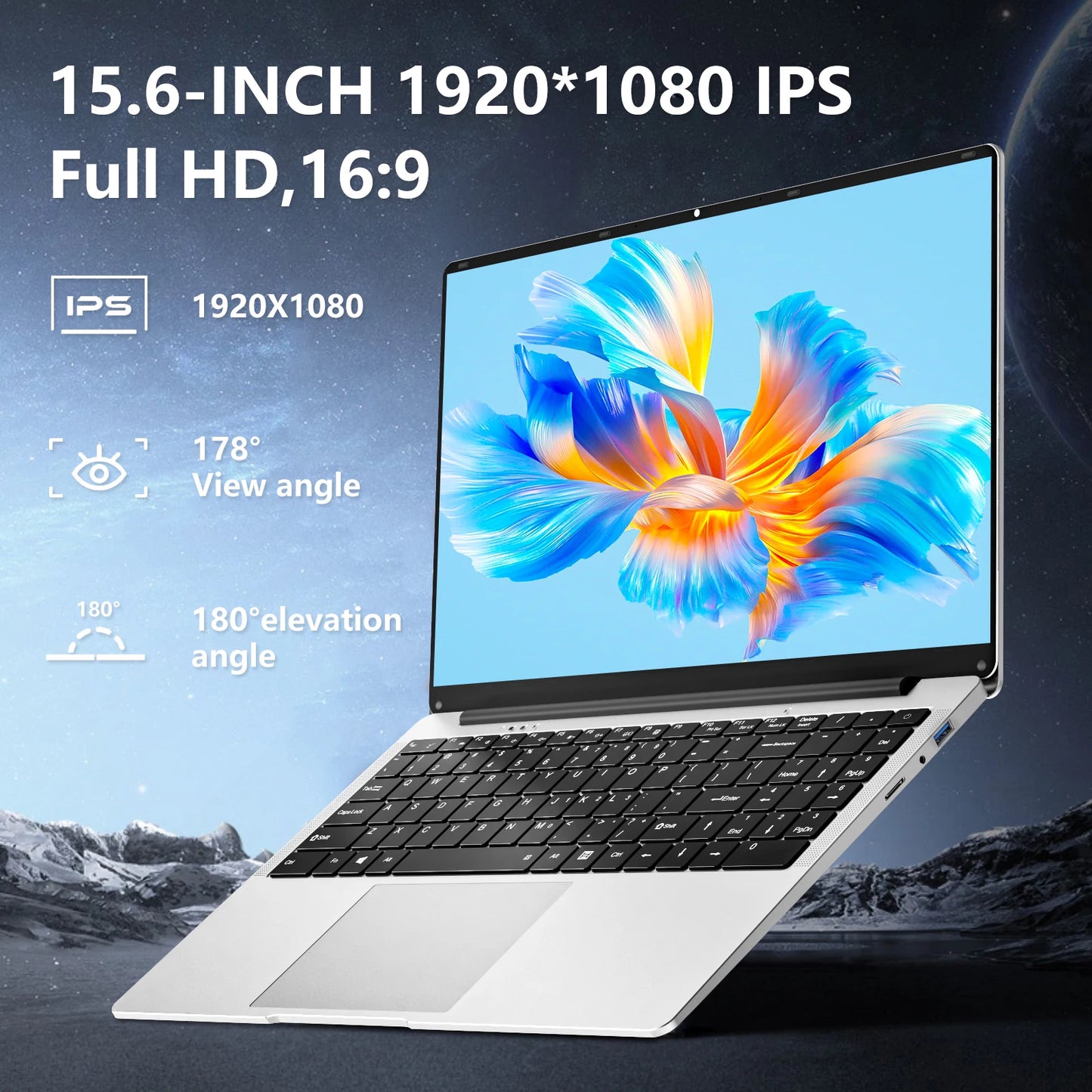 Laptops 15.6 Inch 8GB RAM 256 GB SSD 1920*1080P Screen Learning Portable Notebook Computer with Office 365 Camera for Student