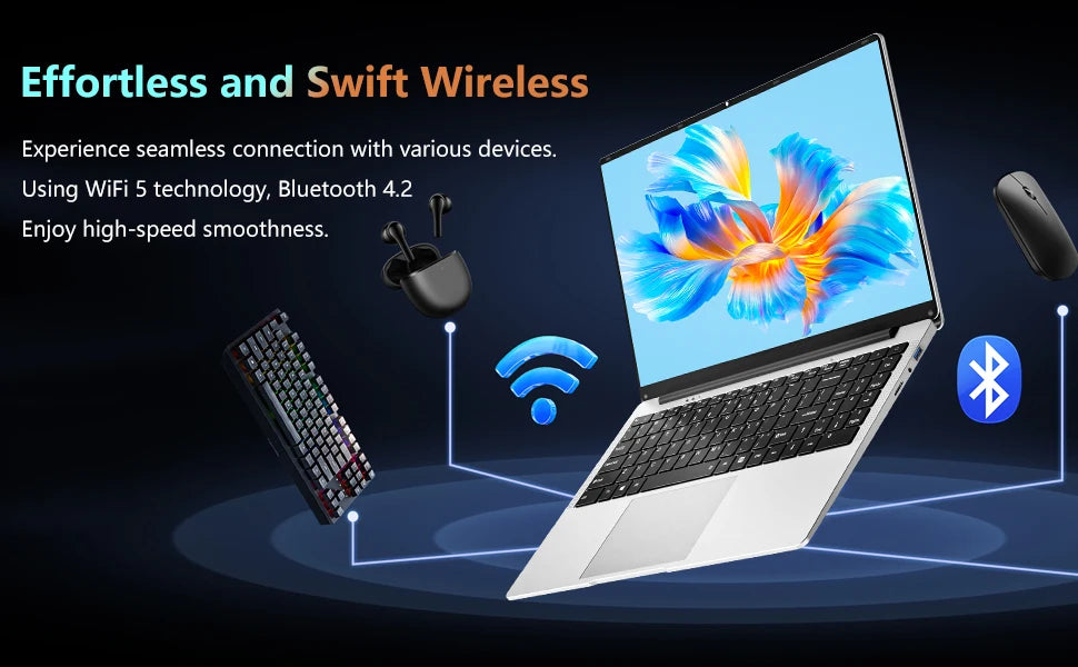 Laptops 15.6 Inch 8GB RAM 256 GB SSD 1920*1080P Screen Learning Portable Notebook Computer with Office 365 Camera for Student