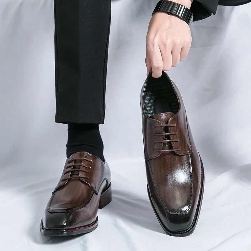 Hot Fashion British Style Business Leather