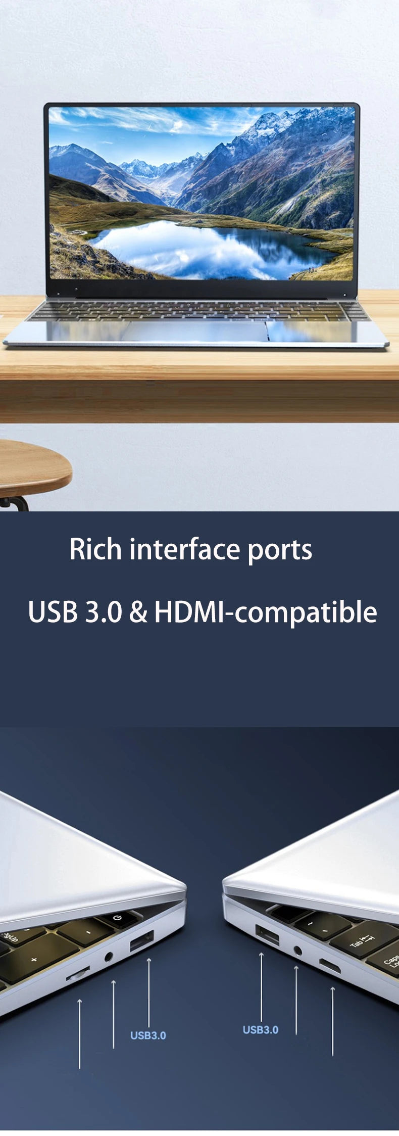 New 14 inch Slim Cheap Notebook Laptop 12GB RAM 1TB/512GB/256GB SSD Windows 10 Quad Core School Netbook Laptops