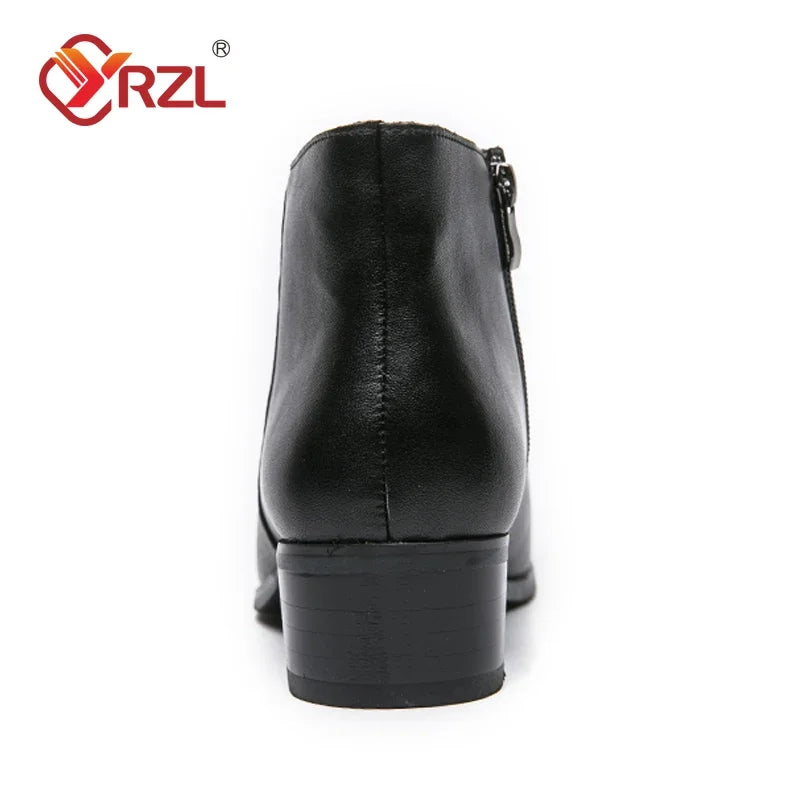 YRZL Mens PU Leather Boots