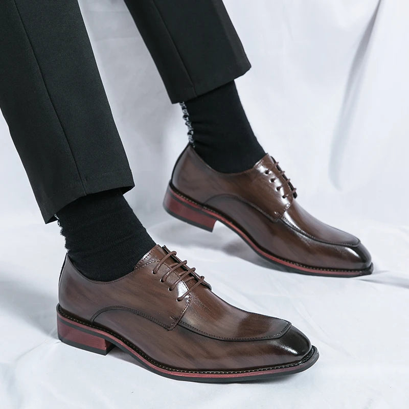 Hot Fashion British Style Business Leather