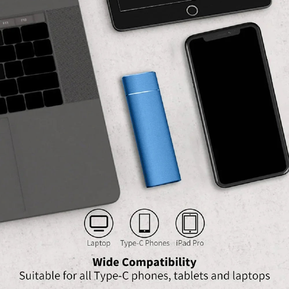 External Hard Drive SSD 1TB High-capacity USB/Type-C Interface High-speed Mini Portable External Ssd for Laptops/desktop/phones
