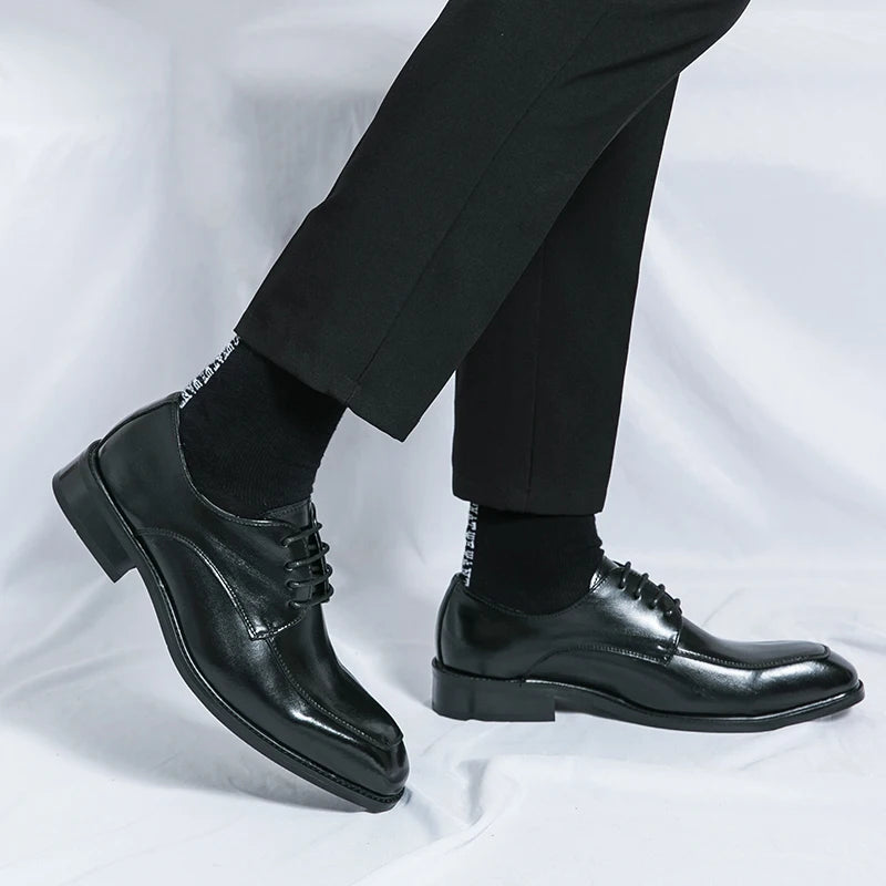 Hot Fashion British Style Business Leather