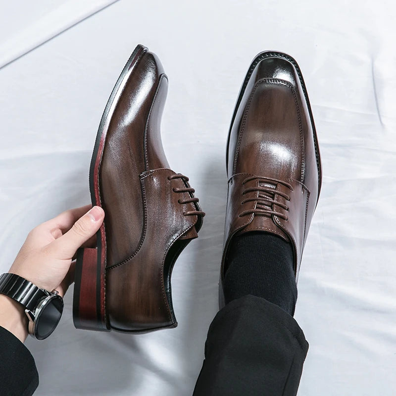 Hot Fashion British Style Business Leather