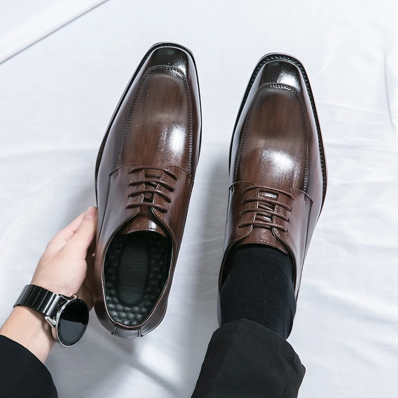 Hot Fashion British Style Business Leather