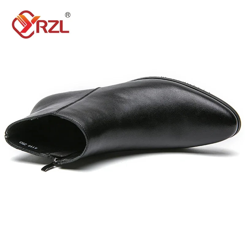 YRZL Mens PU Leather Boots