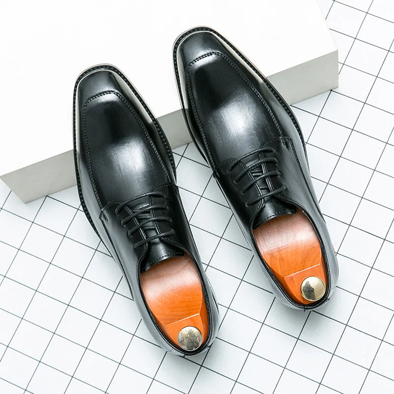Hot Fashion British Style Business Leather