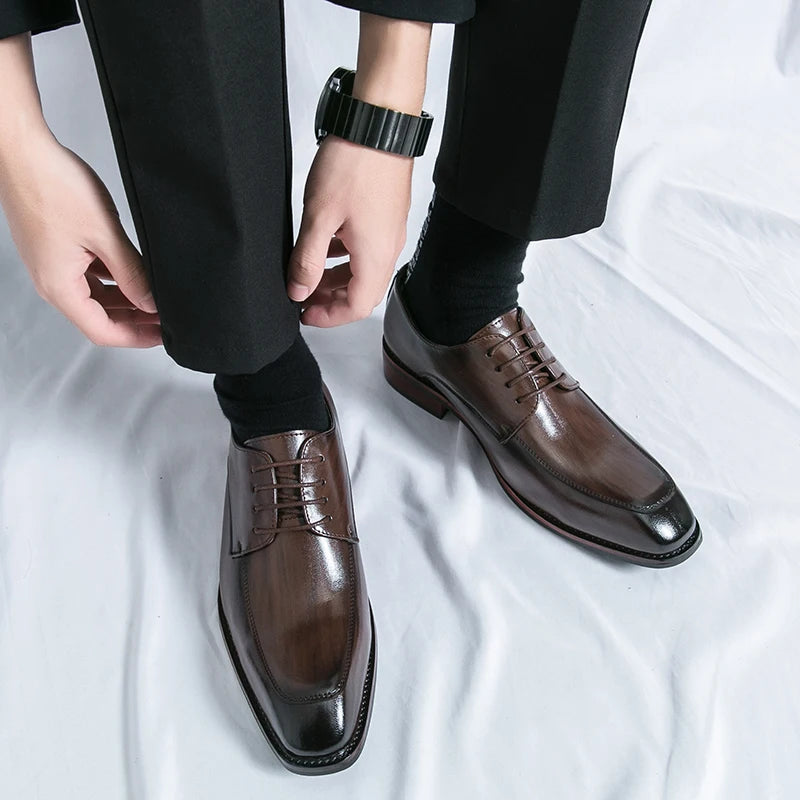 Hot Fashion British Style Business Leather