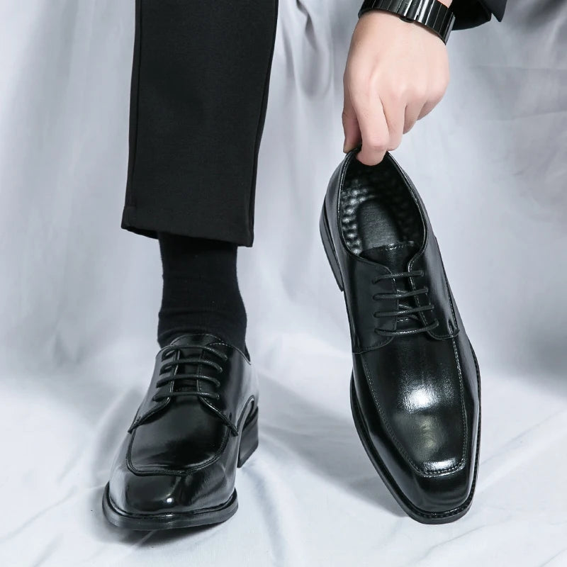 Hot Fashion British Style Business Leather
