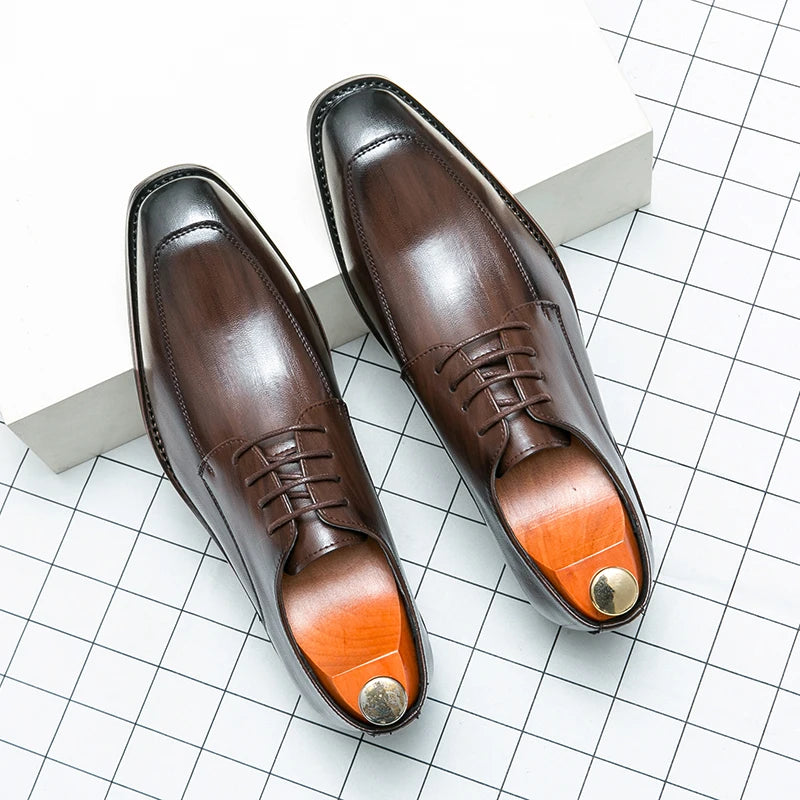 Hot Fashion British Style Business Leather