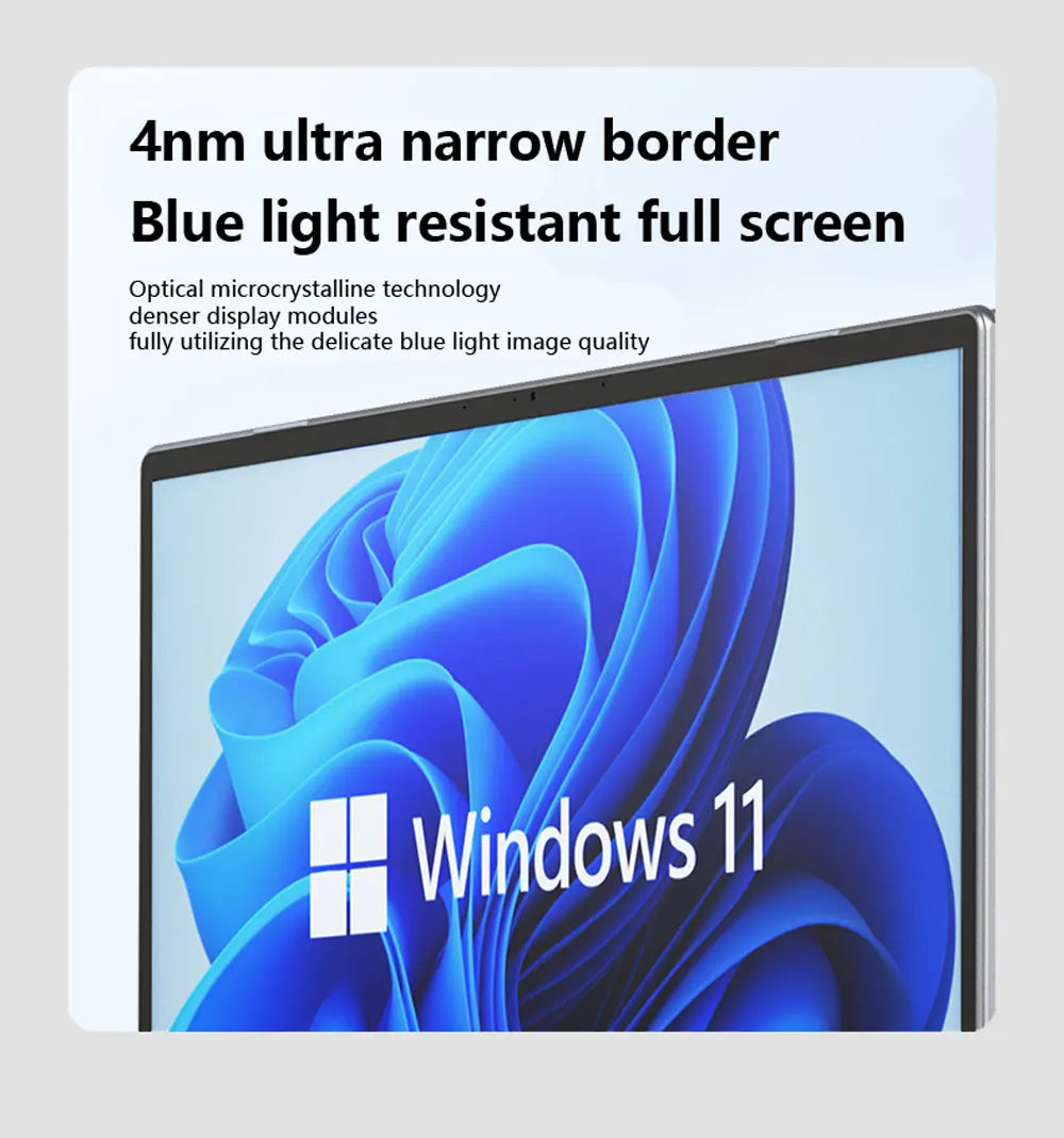 BOLUNSHUAI  Laptop 15.6" Intel Processor N95 or i7 Notebook 16GB RAM 1TB SSD Cheap Computer FULL HD Resolution Office Study PC