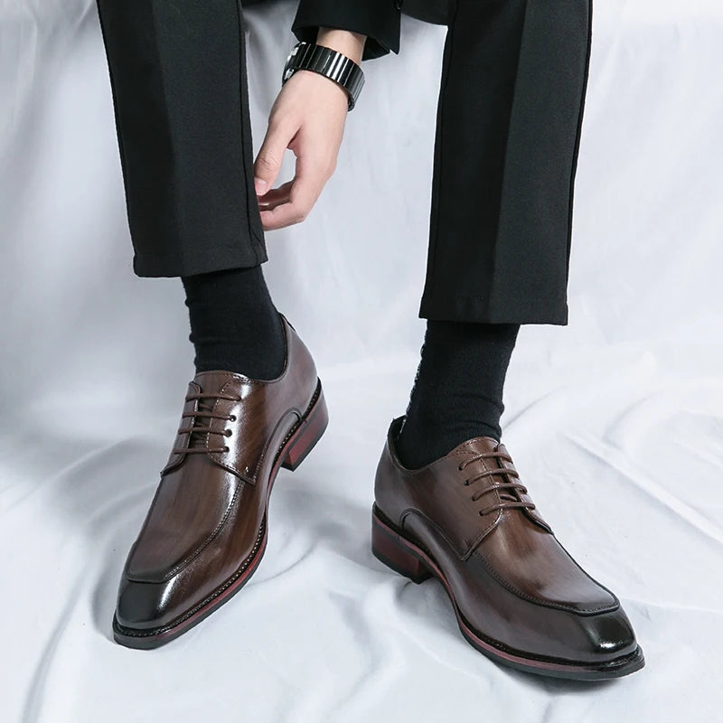 Hot Fashion British Style Business Leather