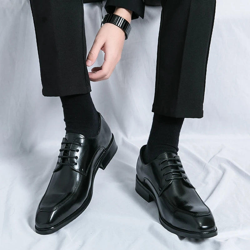 Hot Fashion British Style Business Leather
