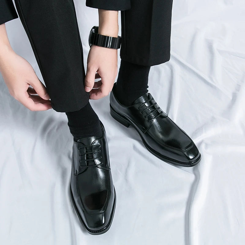Hot Fashion British Style Business Leather