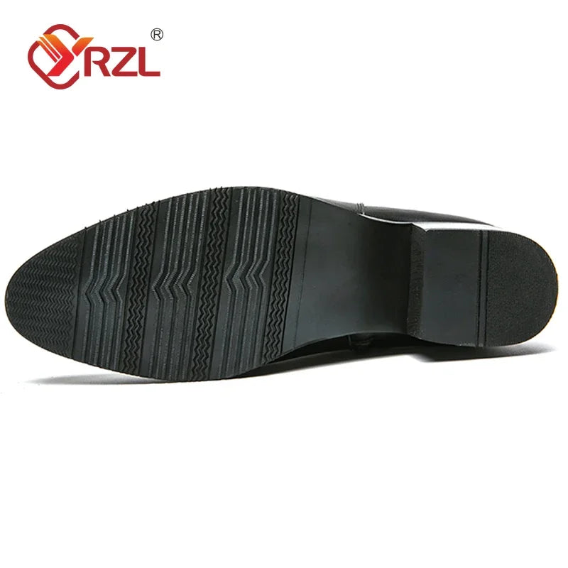 YRZL Mens PU Leather Boots