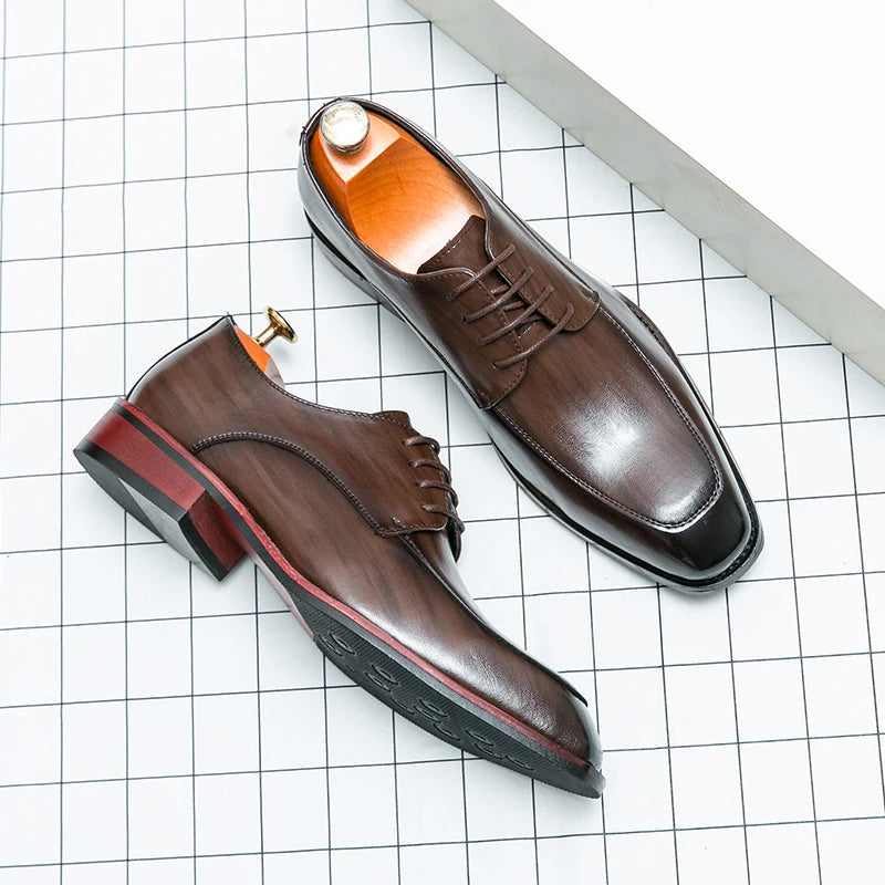 Hot Fashion British Style Business Leather