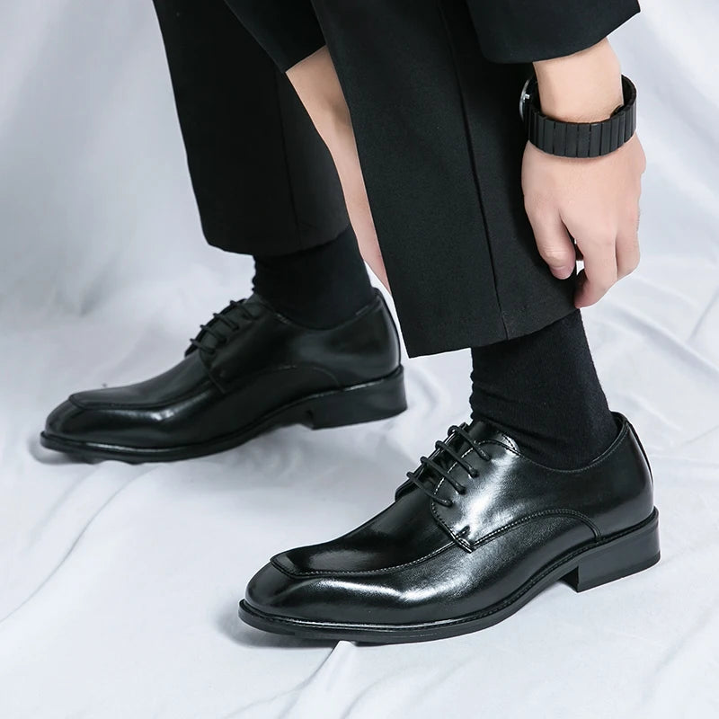 Hot Fashion British Style Business Leather