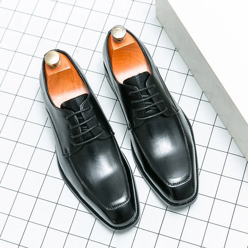Hot Fashion British Style Business Leather
