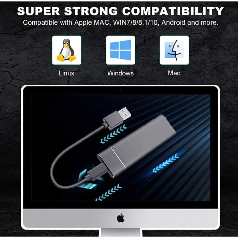 External Hard Drive SSD 1TB High-capacity USB/Type-C Interface High-speed Mini Portable External Ssd for Laptops/desktop/phones