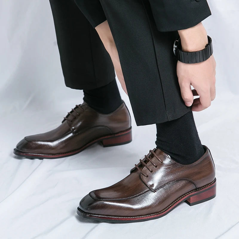 Hot Fashion British Style Business Leather