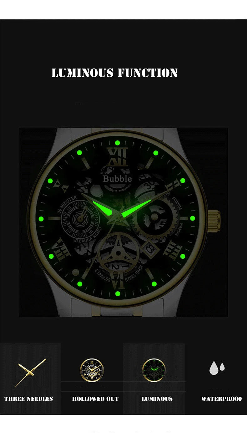 UTHAI Watch For Men Trendy High end Light Luxury Versatile Quartz Wristwatches