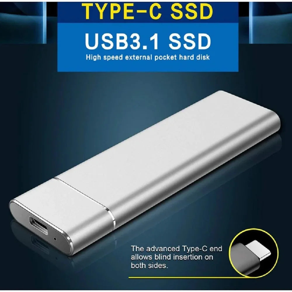 External Hard Drive SSD 1TB High-capacity USB/Type-C Interface High-speed Mini Portable External Ssd for Laptops/desktop/phones