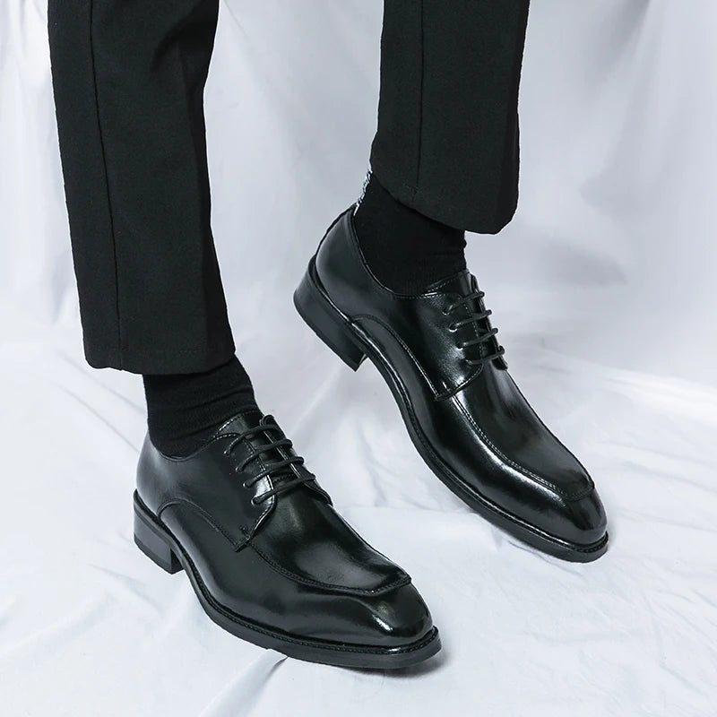 Hot Fashion British Style Business Leather