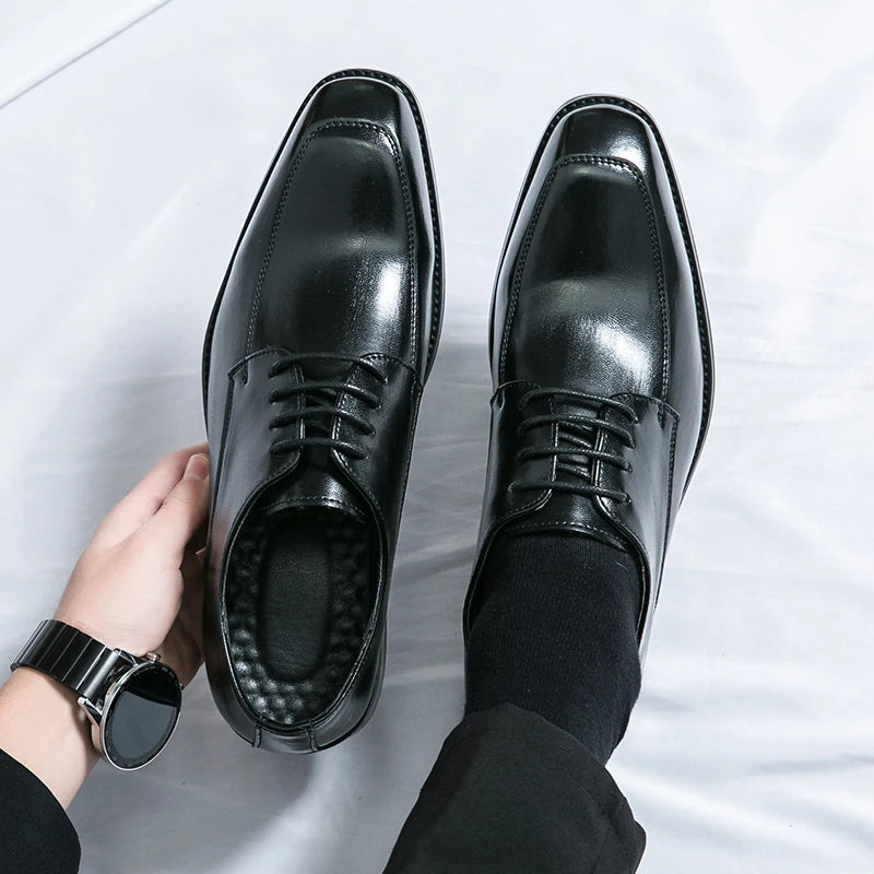 Hot Fashion British Style Business Leather
